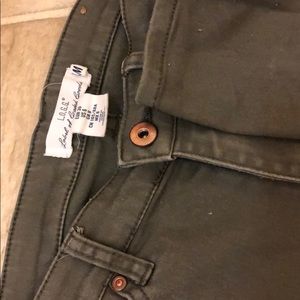 Olive green h&m skinny jeans